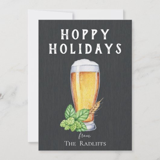Carte de vacances Hoppy Holidays avec tableau noir (Devant)