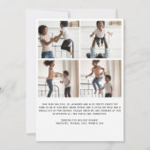 Carte de vacances humoristique avec cinq photos et (Dos)