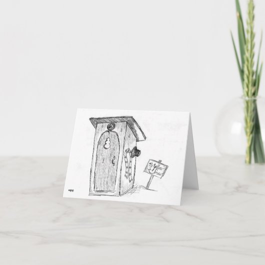 Carte de vacances Humour Snowman .. hors de la mai (Devant)