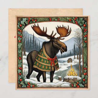 Carte de vacances Hygge Winter Moose