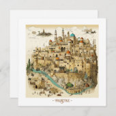 Carte de vacances Illustration Palestine (Devant / Derrière)