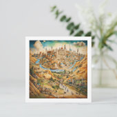 Carte de vacances Illustration Palestine (Debout devant)
