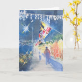 Carte de vacances - Intérieur vierge (Fleur jaune)