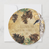 Carte de vacances internationale Pine Cones and Bi (Dos)