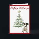 Carte de vacances Jack Russell<br><div class="desc">Carte Jack Russell Xmas. Que votre maison soit remplie de paix,  d'amour et de bonheur en cette période de fêtes.</div>