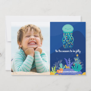Carte de vacances Jolly Jellyfish Flat