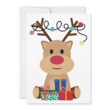 Carte de vacances Jolly Reindeer Puppy