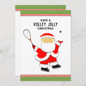 carte de vacances joueur de squash (Devant / Derrière)