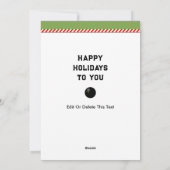 carte de vacances joueur de squash (Dos)