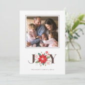 Carte de vacances Joy Flourish - Blanc (Debout devant)