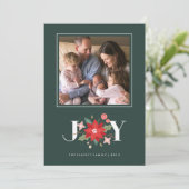 Carte de vacances Joy Flourish - Pine (Debout devant)
