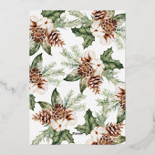 Carte de vacances Joy Gold Foil (Verso)