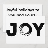 Carte de vacances Joy Golf Flat (Devant / Derrière)