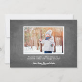 Carte de vacances Joy Peace Love Chalkboard 2-Phot (Dos)