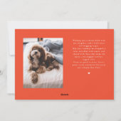 Carte de vacances Joy Retro Red Dog Photo (Dos)