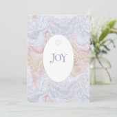Carte de vacances JOY Snowflake – Message personna (Debout devant)