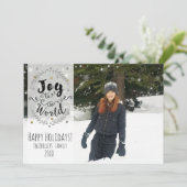 Carte de vacances Joy to the World Rustic Silver G (Debout devant)