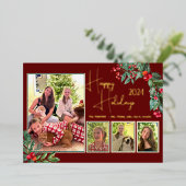 Carte de vacances joyeuse avec photo de gui persis (Debout devant)