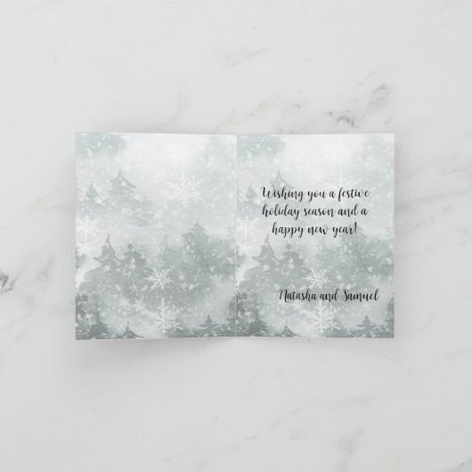 Carte de vacances joyeuse de la Chouette des forêt (Intérieur)