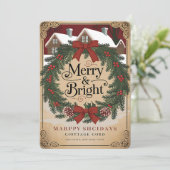 Carte de vacances Joyeuse et brillante (Debout devant)