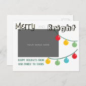 Carte de vacances Joyeuse et brillante (Devant / Derrière)