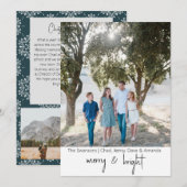 Carte de vacances Joyeuse et brillante (Devant / Derrière)