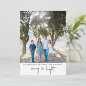 Carte de vacances Joyeuse et brillante (Debout devant)