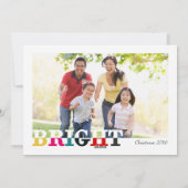 Carte de vacances Joyeuse et brillante avant et ar (Dos)