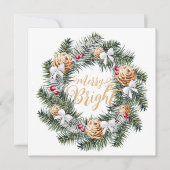 Carte de vacances Joyeuse et brillante couronne de (Devant)