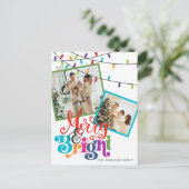 Carte de vacances Joyeuse et brillante famille de (Debout devant)