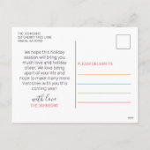 Carte de vacances Joyeuse et brillante famille de (Dos)