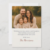 Carte de vacances Joyeuse et brillante moderne (Dos)