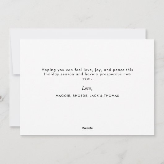 carte de vacances joyeuse nouvelle année (Dos)