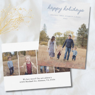 Carte de vacances joyeuses avec photo Blue 5 et te