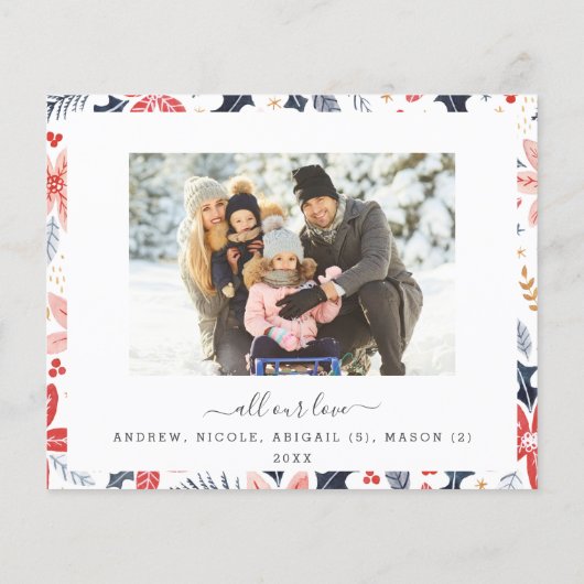 Carte de vacances joyeuses Budget Photo écriture r (Dos)