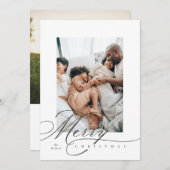 Carte de vacances joyeuses en lettrage manuel (Devant / Derrière)