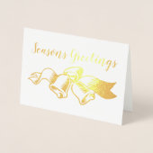 Carte de vacances Joyeuses Fêtes Foil Bells (Devant)