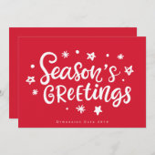 Carte de vacances Joyeuses Fêtes Red Corporate (Devant / Derrière)