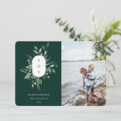 Carte de vacances Joyeux Botanique Moderne Vert (Debout devant)