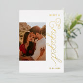 Carte de vacances Joyeux et engagé Foil Photo (Debout devant)