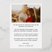 Carte de vacances Joyeux et engagé Foil Photo (Verso)