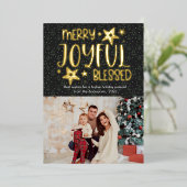 Carte de vacances joyeux joyeux Bienheureux Photo (Debout devant)