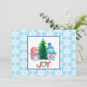 Carte de vacances Joyeux Noël (Debout devant)