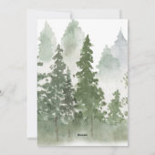 Carte de vacances Joyeux Noël de la forêt d'aquare (Dos)