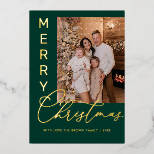 Carte de vacances Joyeux Noël Foil
