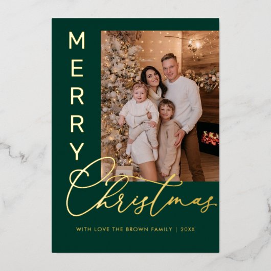 Carte de vacances Joyeux Noël Foil (Recto)