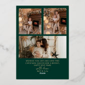 Carte de vacances Joyeux Noël Foil (Verso)