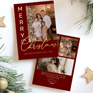 Carte de vacances Joyeux Noël Foil