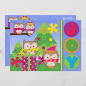 Carte de vacances Joyful Winter Ows customisée (Devant / Derrière)