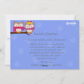 Carte de vacances Joyful Winter Ows customisée (Dos)